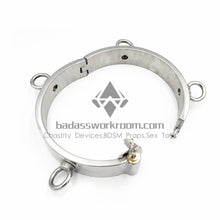 Load image into Gallery viewer, Stainless Steel BDSM Collar With Four Rings Attached
