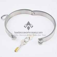 Load image into Gallery viewer, Integrated Cylinder Core Lock Steel BDSM Collar
