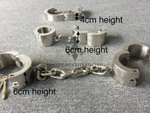 Load image into Gallery viewer, Super Heavy Stainless Steel Bondage Restraints Cuffs Kit
